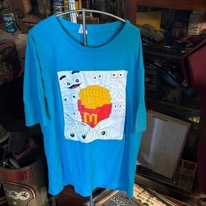 McDonald's Blue Tee with Fun Fry Graphic